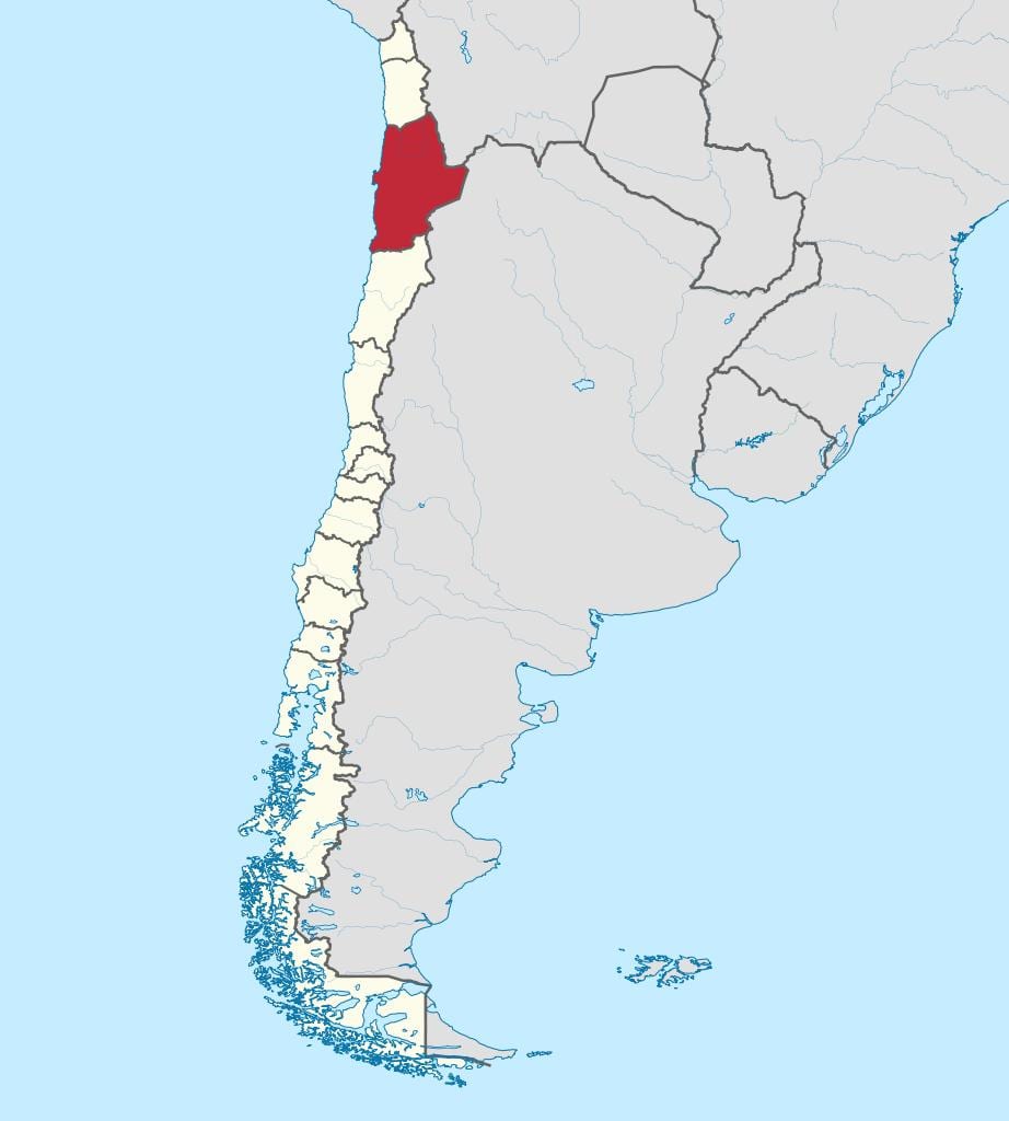 Peta dari antofagasta-Cile