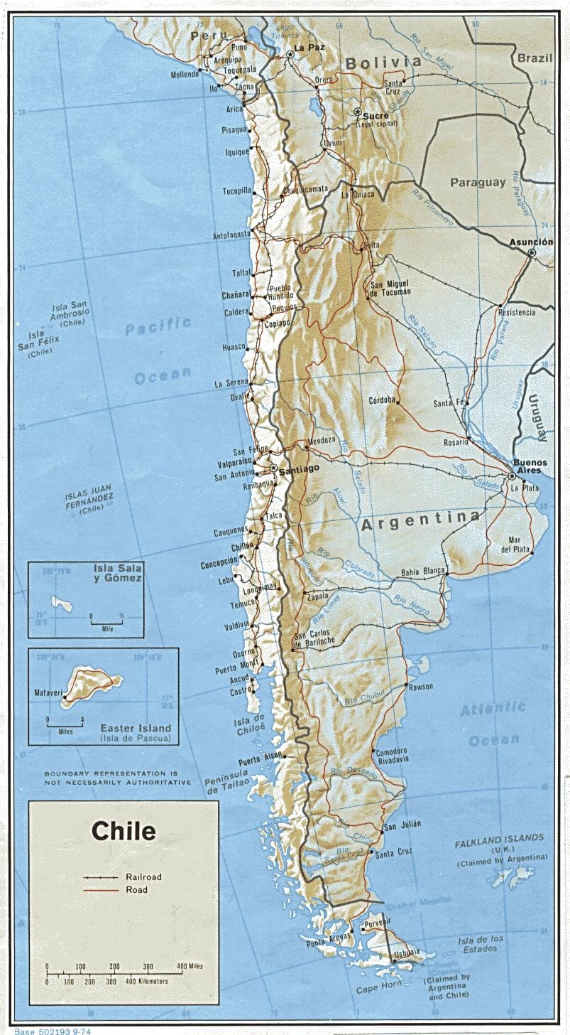 Chile peta kereta api
