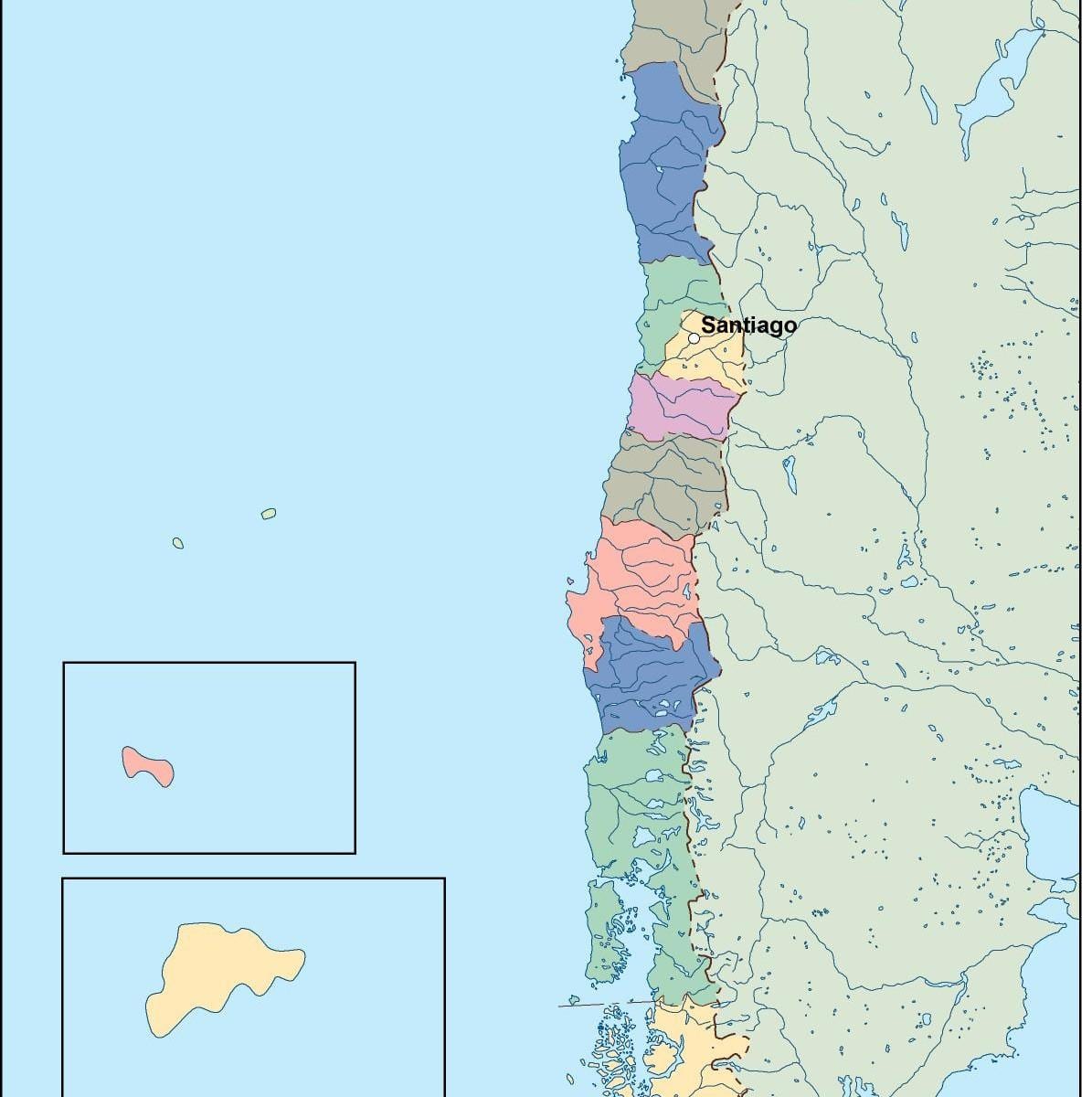 Peta dari Chile vektor