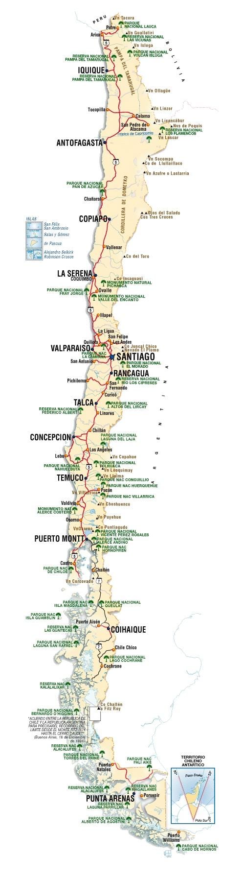 Chile peta wisata