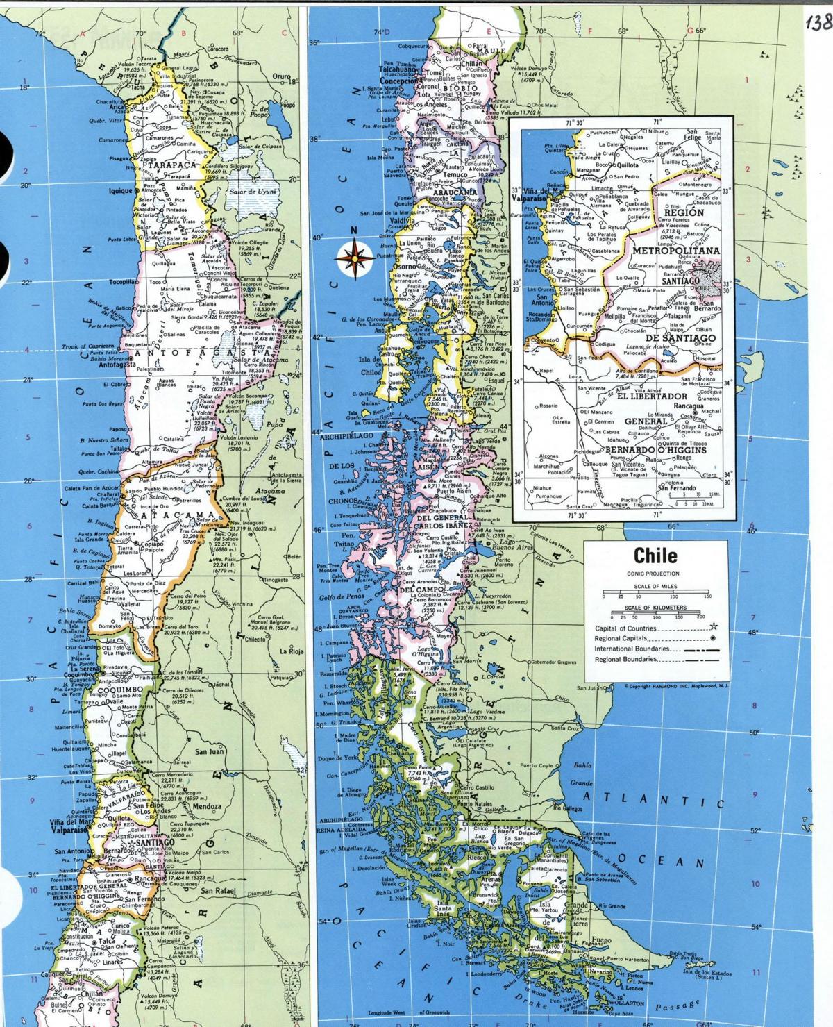 Peta rinci Chile