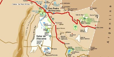 Peta dari atacama Chile