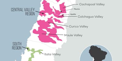 Peta dari central valley Chile