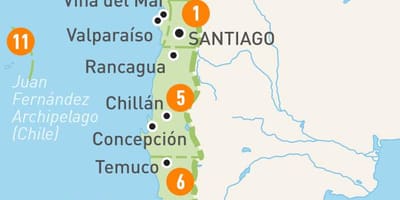 Chile provinsi peta