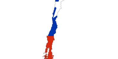 Chile peta bendera