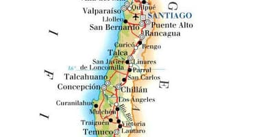 Peta dari Chile taman nasional 