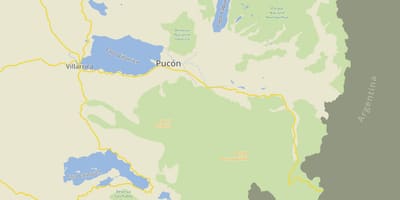 Peta dari pucon, Chili