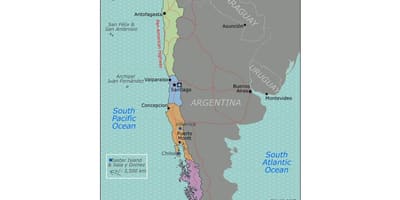 Peta dari valdivia-Cile